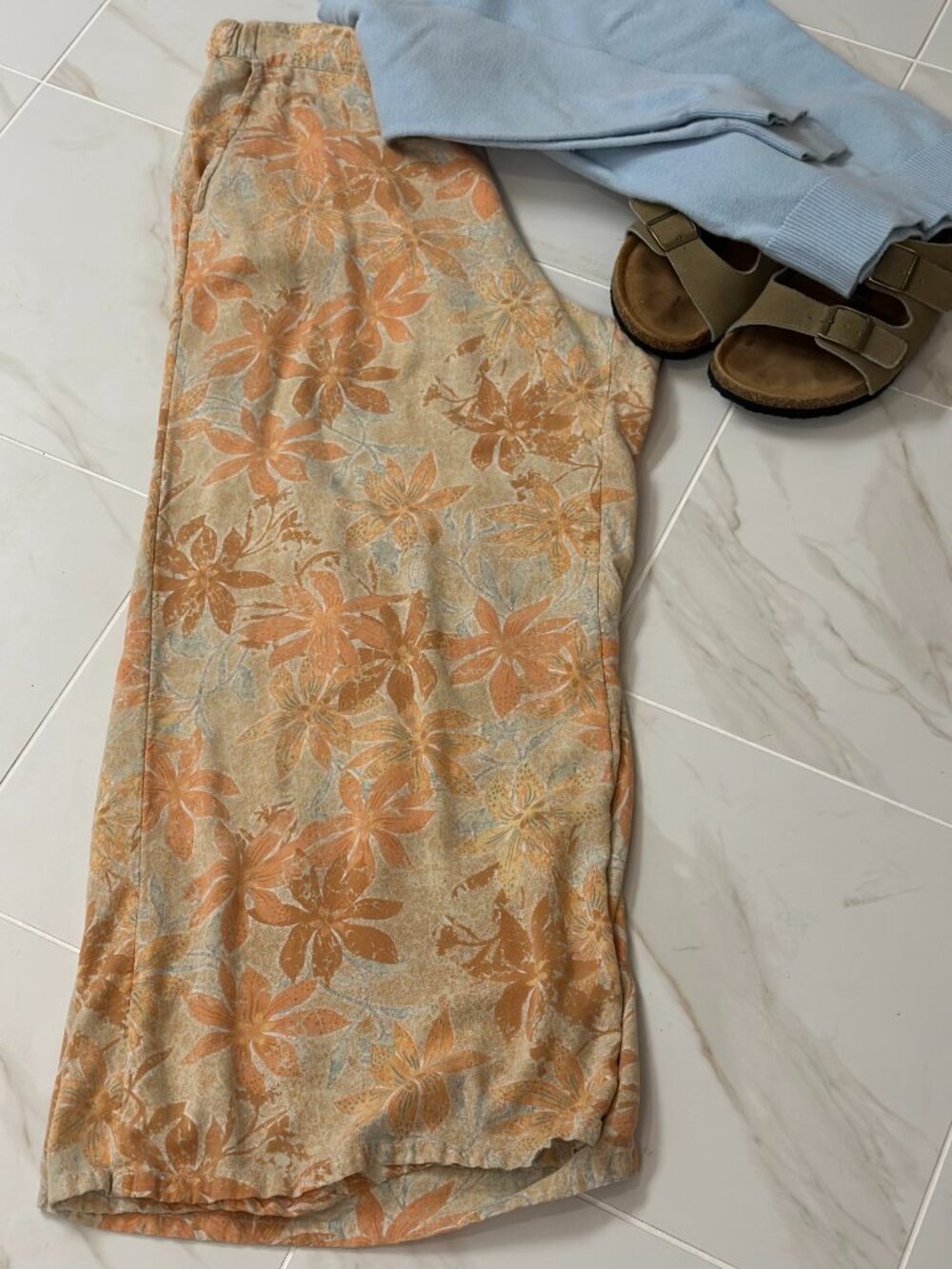 ROXY Wide-Leg Floral Pants Sz. XL (women's) - Picture 2 of 5